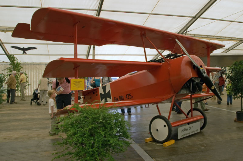 Historisches_Flugzeug-Fokker_Dr_I_vorne